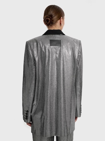 OPRA Blazer 'Opra Marynarka Azza Silver/Black Oversize' in Silver