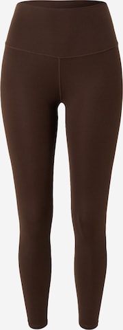 Varley Skinny Workout Pants 'Always' in Brown: front