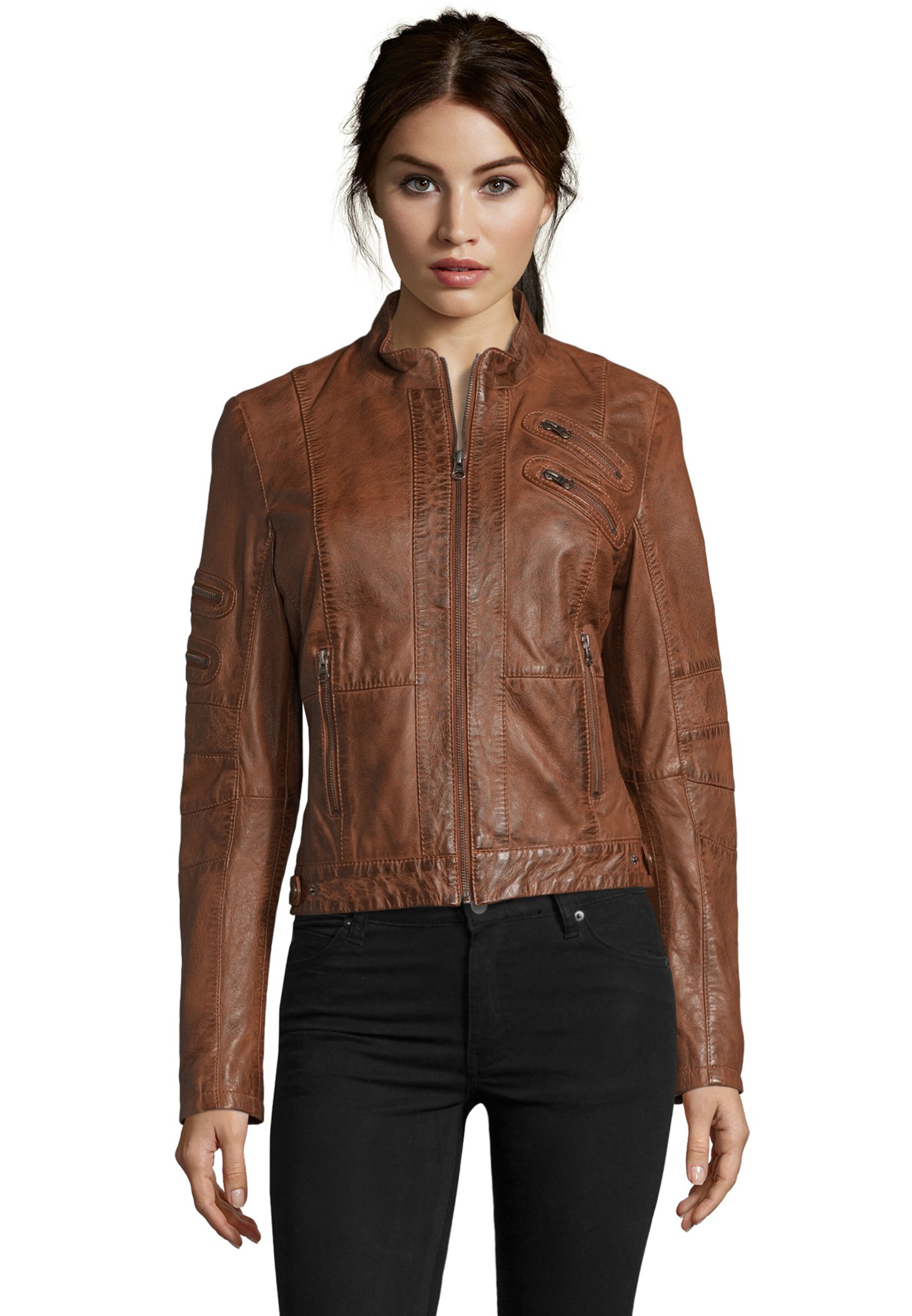 7ELEVEN Between-Season Jacket 'Lilo' in Brown: front