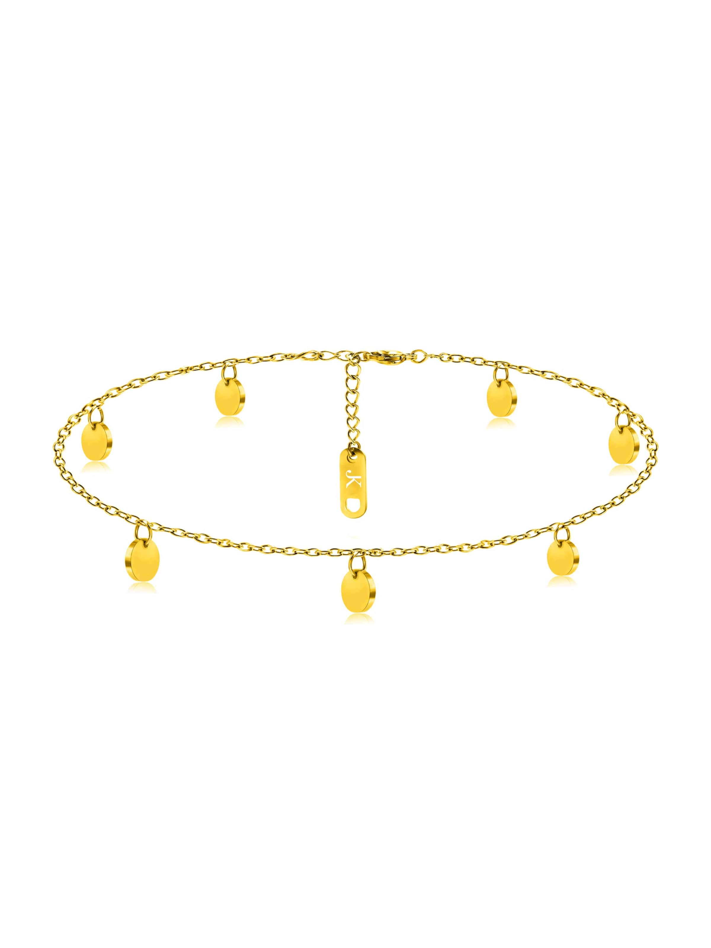 Kim Johanson Fußschmuck 'Coin' in Gold: Vorderseite