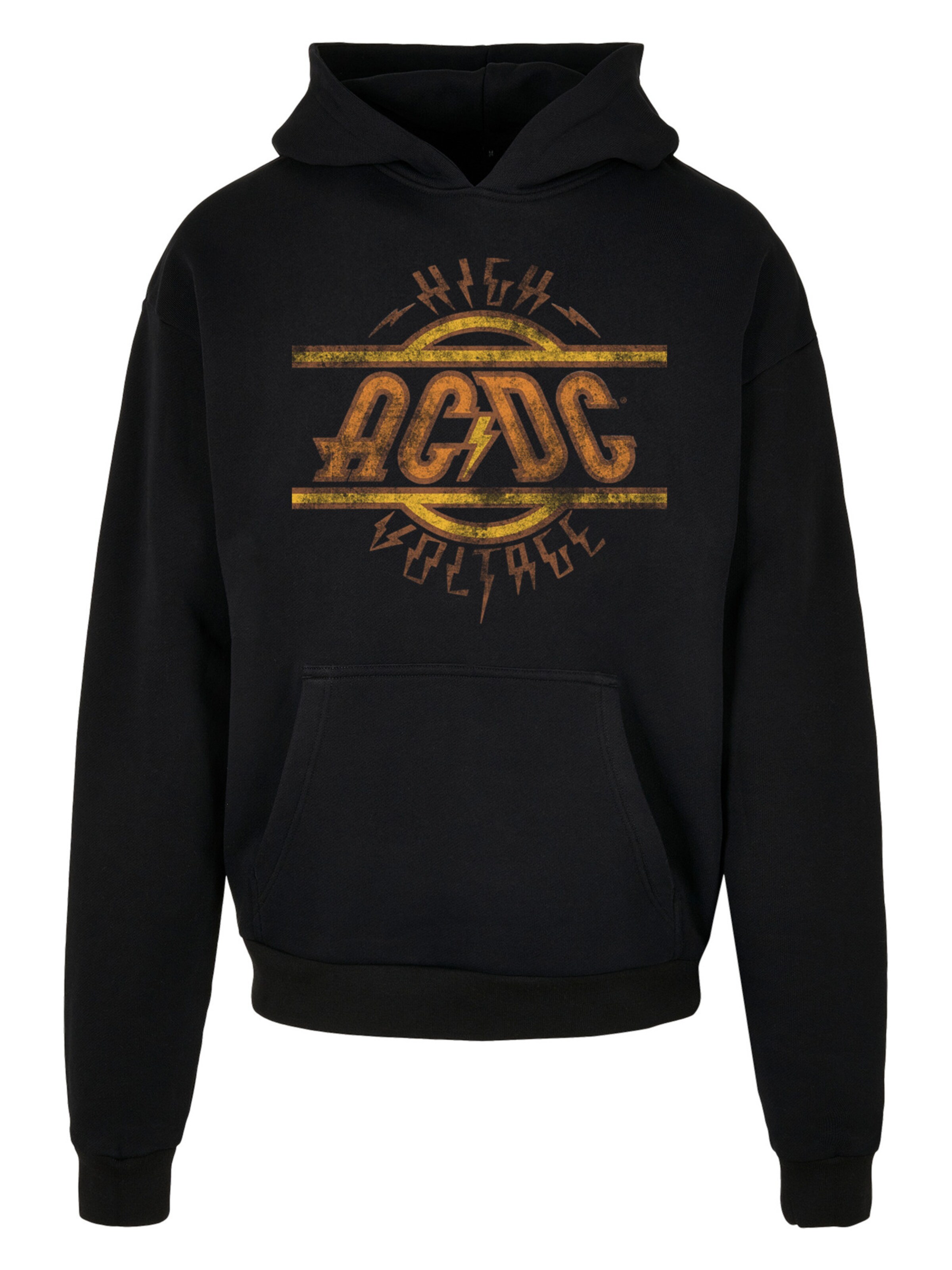 F4NT4STIC Sweatshirt 'ACDC' in Black: front