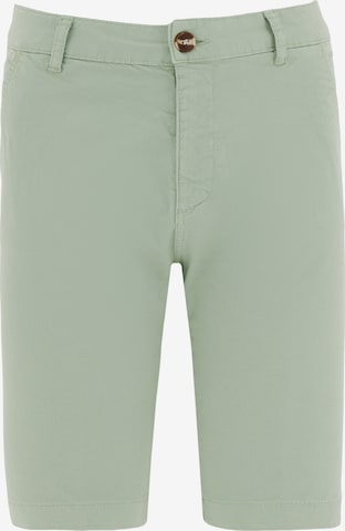 Organication Shorts in Grün: Vorderseite