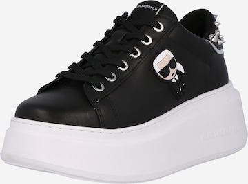 Karl Lagerfeld Rövid szárú edzőcipők 'ANAKAPRI' - fekete: elől