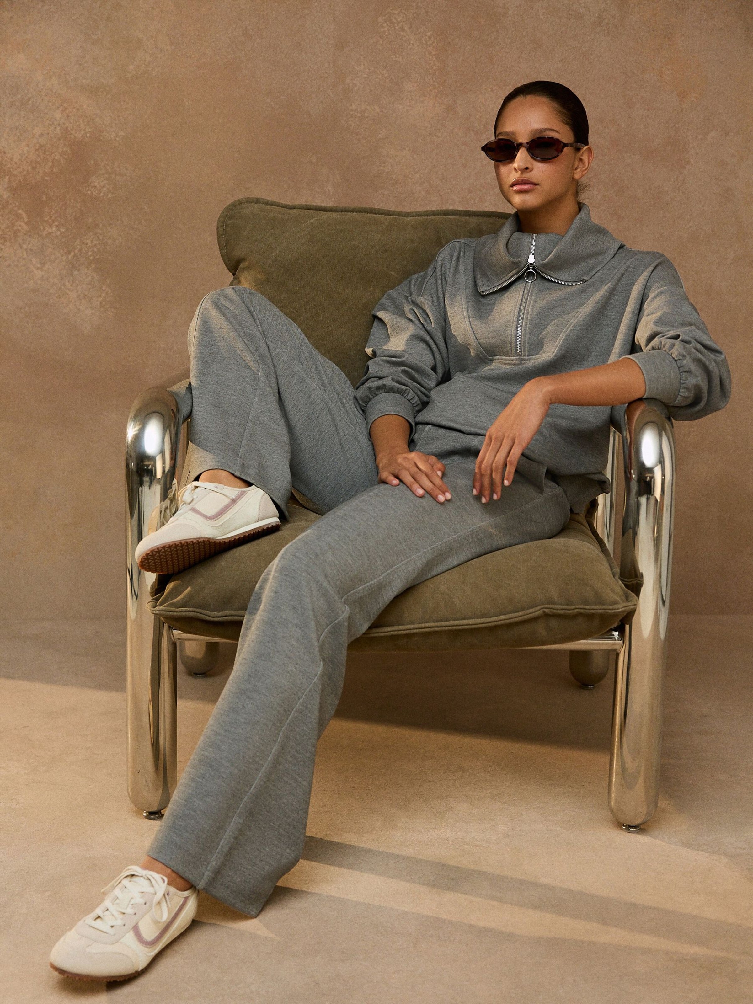 Wide leg Pantaloni 'Premium' di Next in grigio