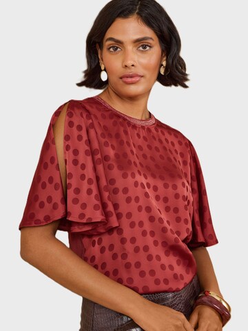 Camicia da donna di love & roses in rosso: frontale