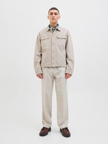Loosefit Pantalon à plis 'JPSTKarl Skye' JACK & JONES en gris