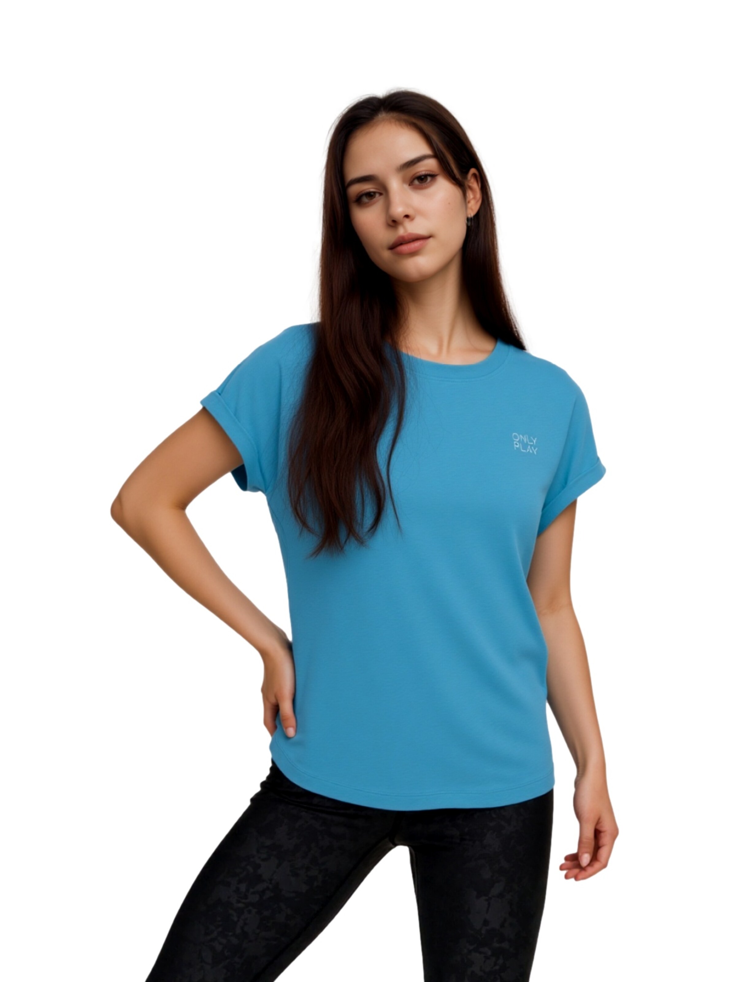 T-shirt 'Frei Life' ONLY PLAY en bleu : devant