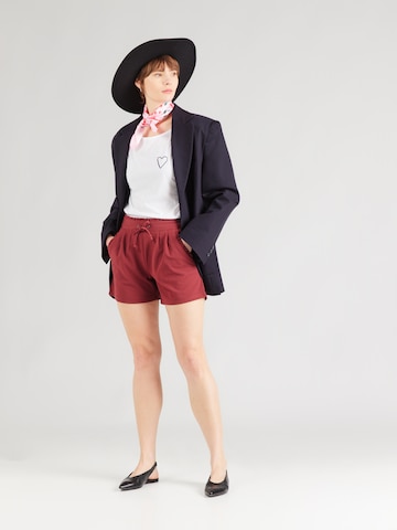 JDY Regular Pleat-front trousers 'JDYNEW CATIA' in Red