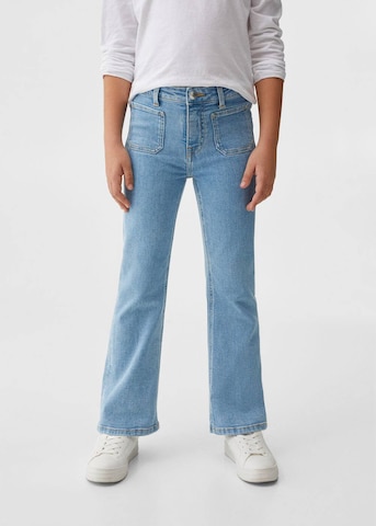 MANGO KIDS Flared Jeans in Blauw: voorkant