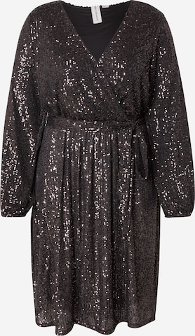 ONLY Carmakoma Cocktailmekko 'CARAna' värissä harmaa: etupuoli