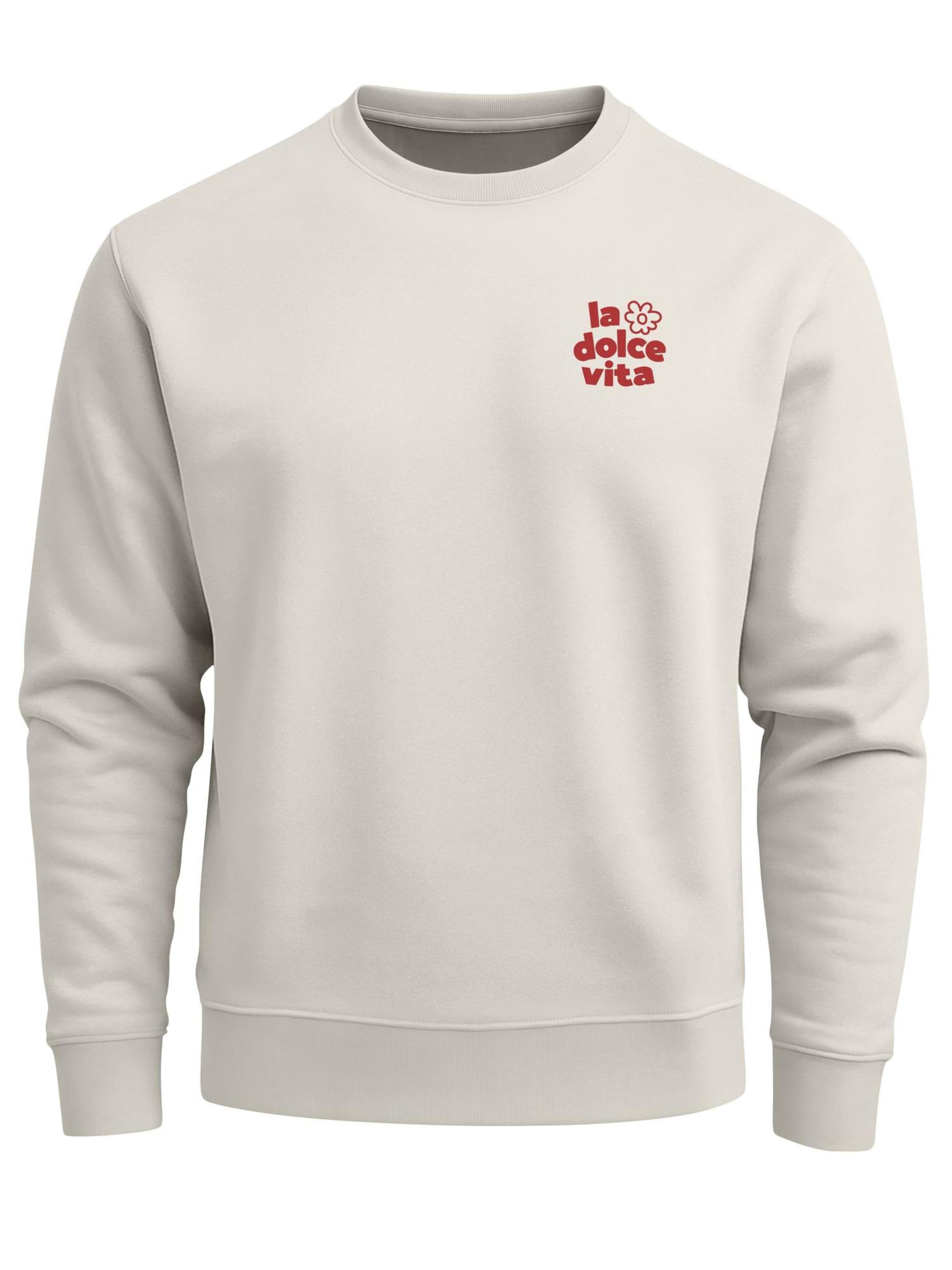 Neverless Sweatshirt 'La dolce Vita' in Beige