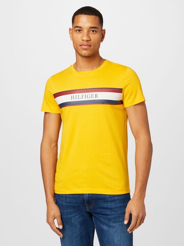 TOMMY HILFIGER T-shirt i gul: framsida