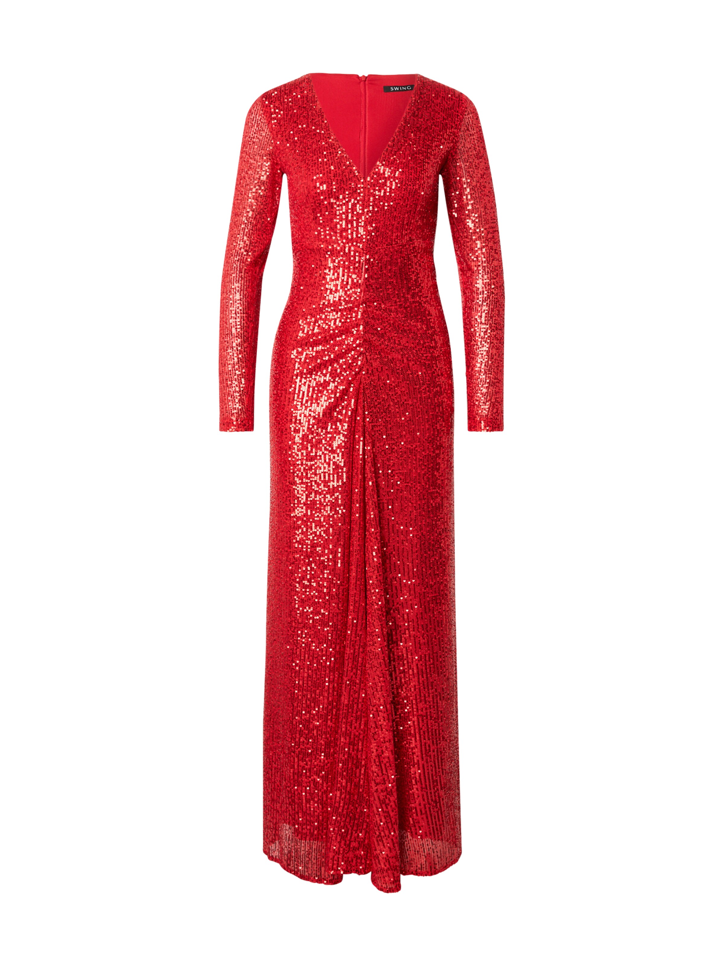 SWING Společenské šaty – červená: přední strana