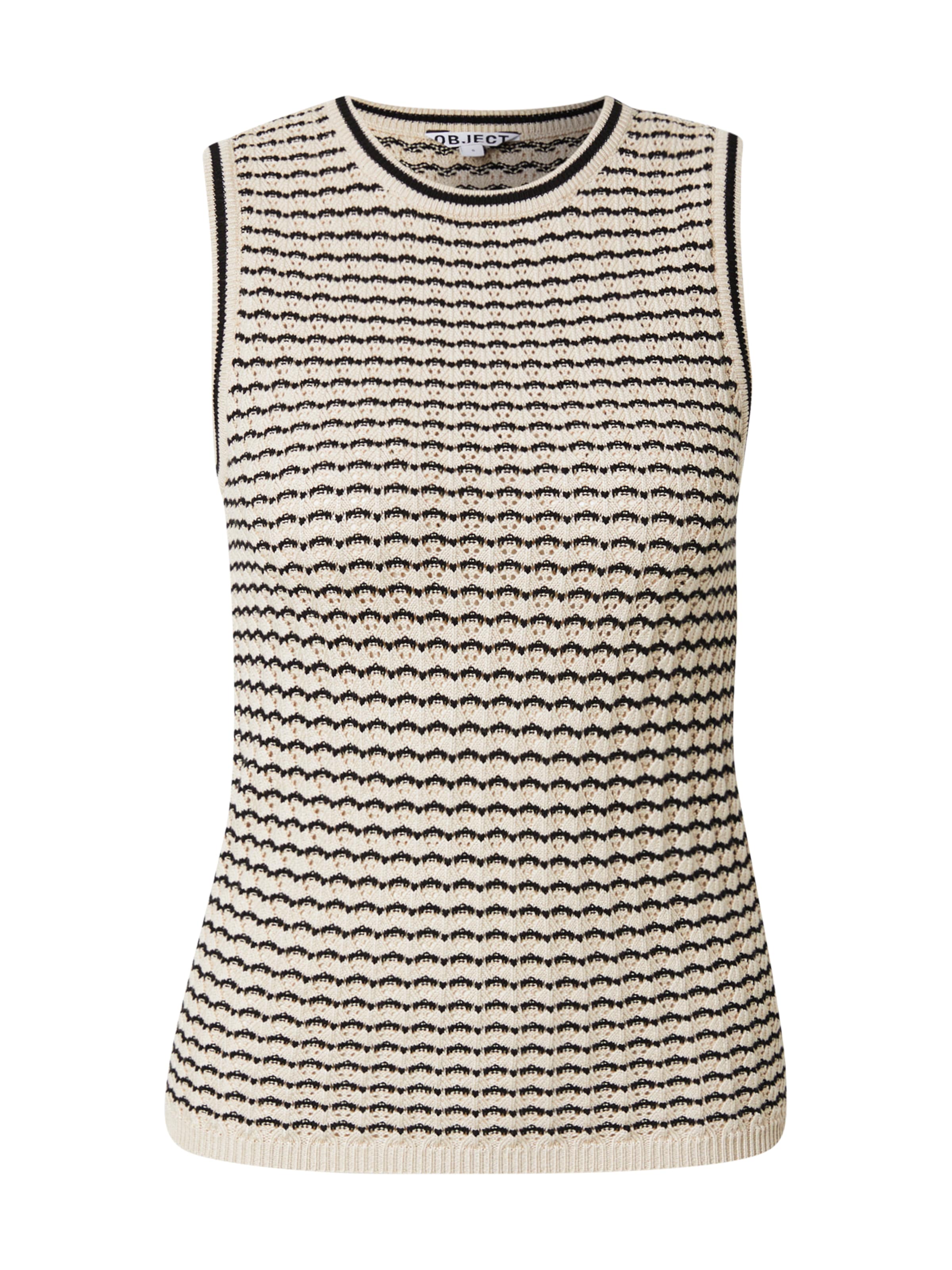 OBJECT Πλεκτό τοπ 'OBJESTER' σε μπεζ: μπροστά