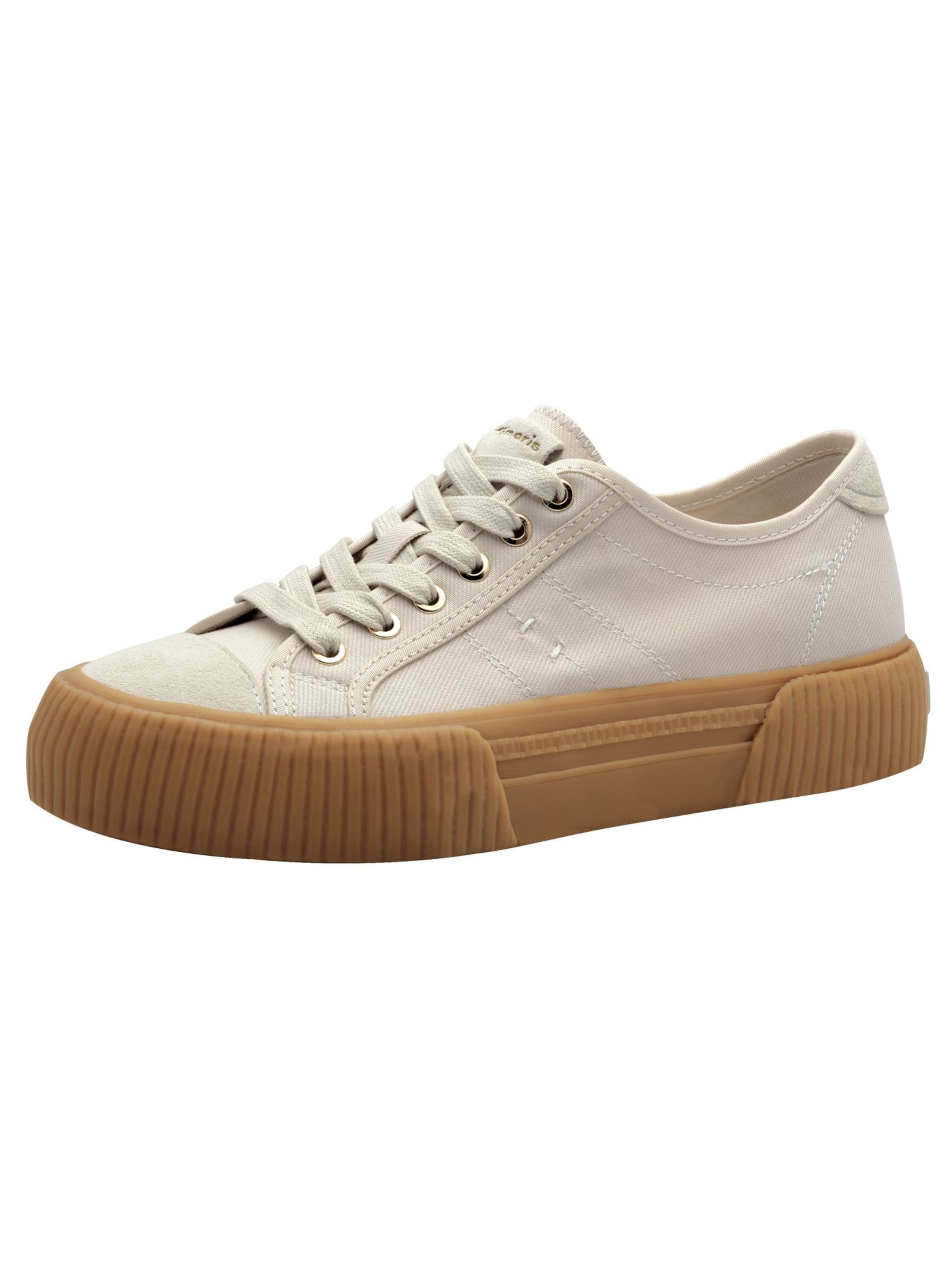 Tamaris Platform trainers in Beige: front