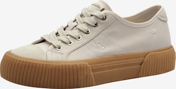 Baskets basses Tamaris en beige : devant