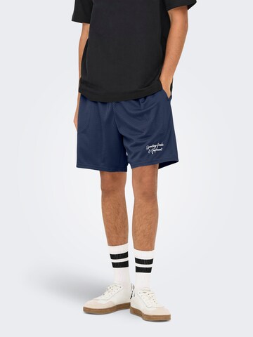 Only & Sons Loosefit Παντελόνι 'ONSDARREN' σε μπλε: μπροστά