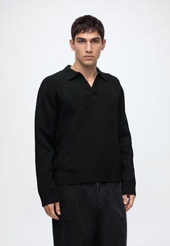 JACK & JONES Pulóver 'JCOLEGACY' - fekete: elől