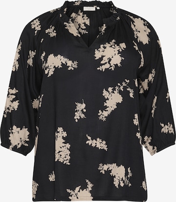 KAFFE CURVE Blouse 'KC Sigrida' in Black: front