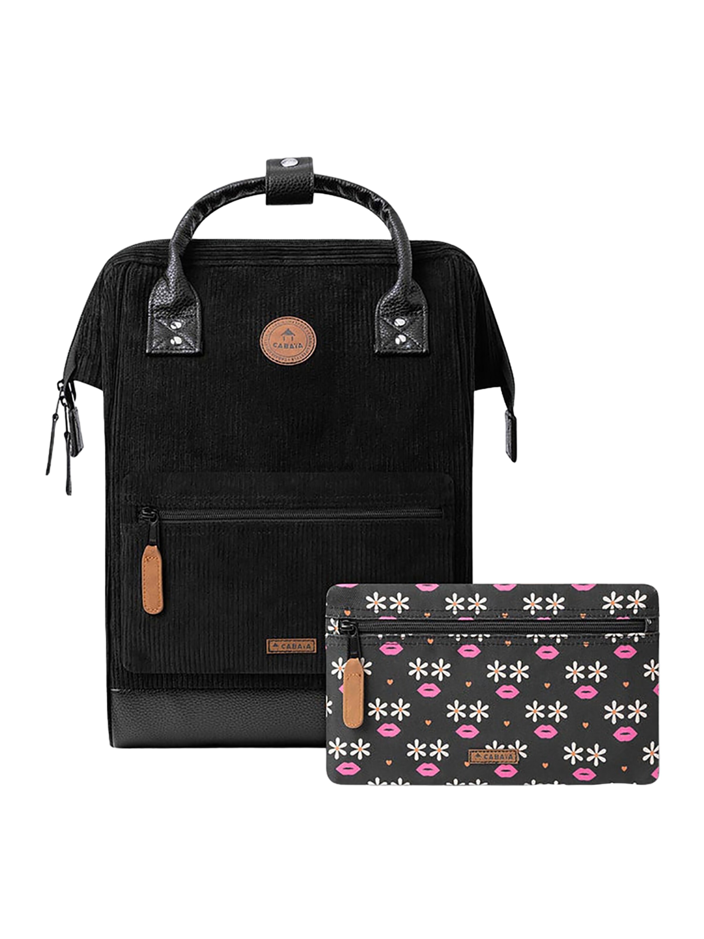 Cabaia Rucksack 'Brighton M' in Schwarz: Vorderseite