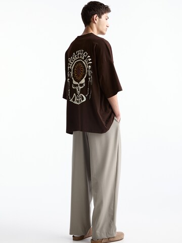 T-Shirt Pull&Bear en marron