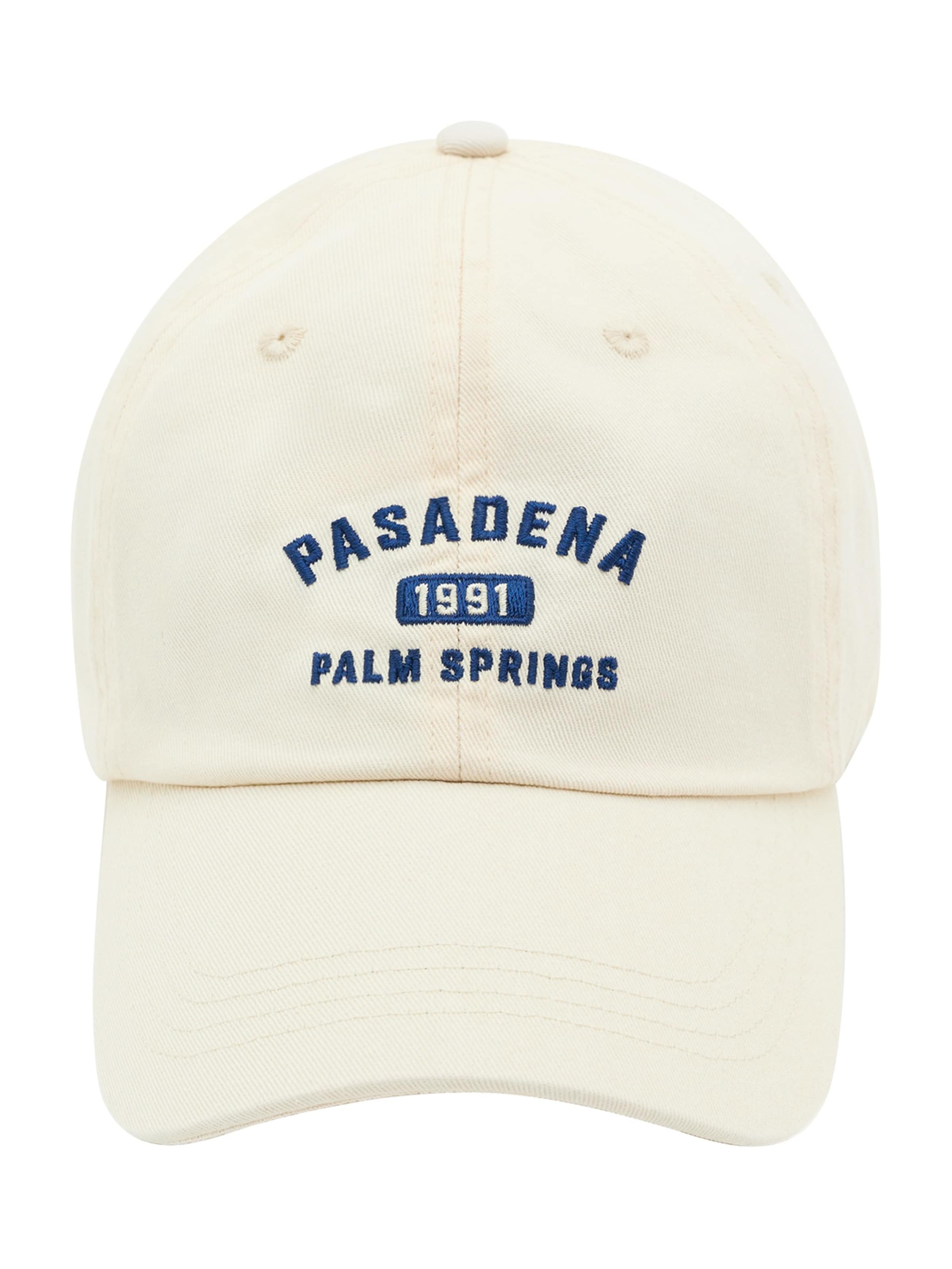 Pull&Bear Cap 'PASADENA' in Cream / Gentian, Item view