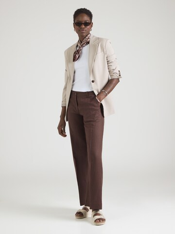 Loosefit Pantalon à pince & Other Stories en marron