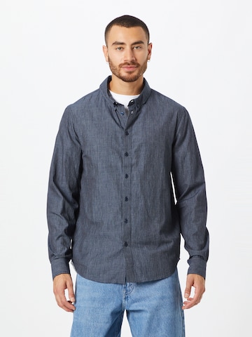 ABOUT YOU Regular fit Button Up Shirt 'Malte' in Blue: front