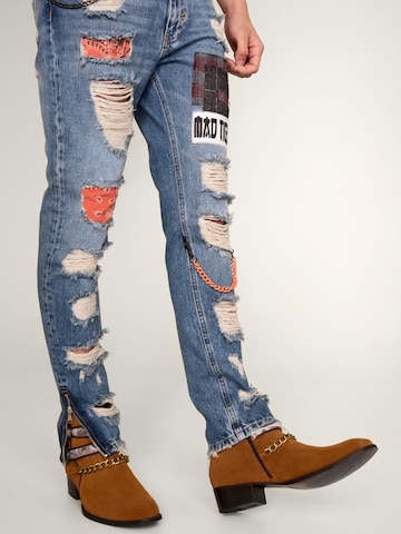 Boots 'SNAKE BUCKLE' MAD TIGERS en marron