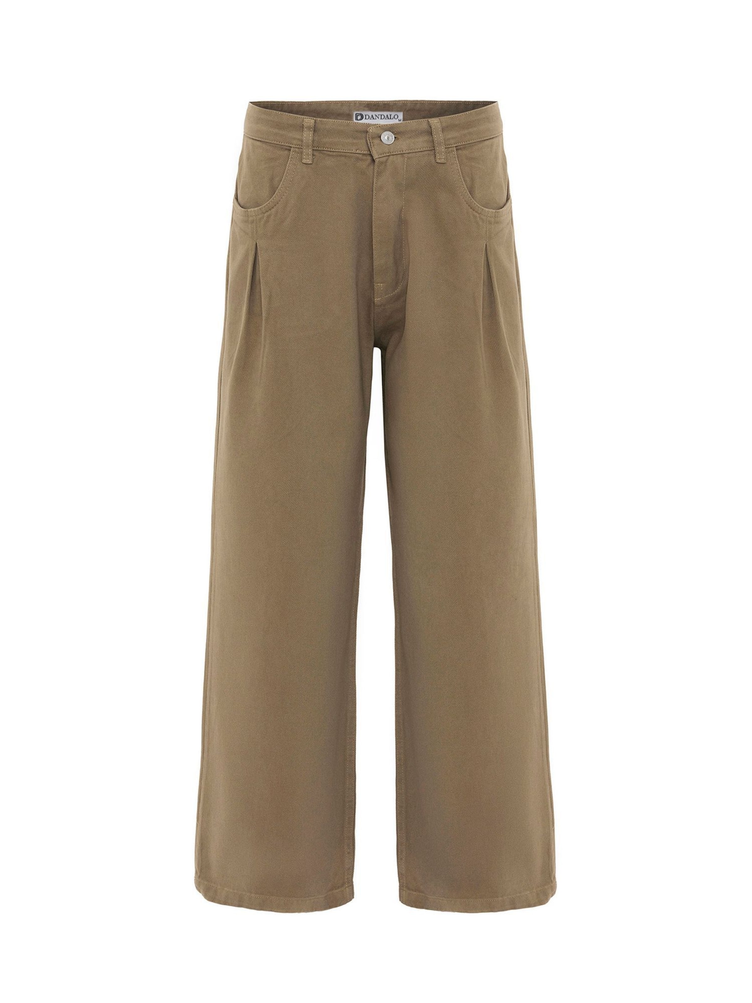Dandalo Широкий Брюки со складками в Коричневый: спереди