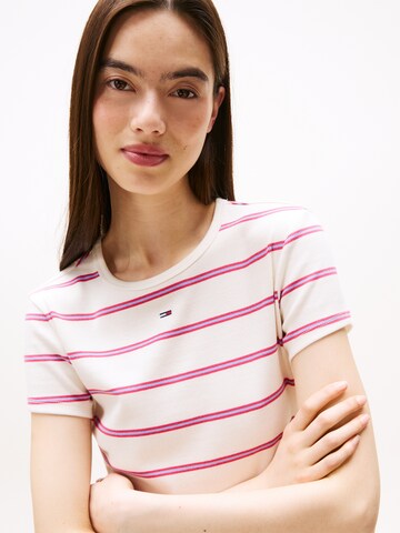 Tommy Jeans Μπλουζάκι 'ESSENTIAL' σε λευκό