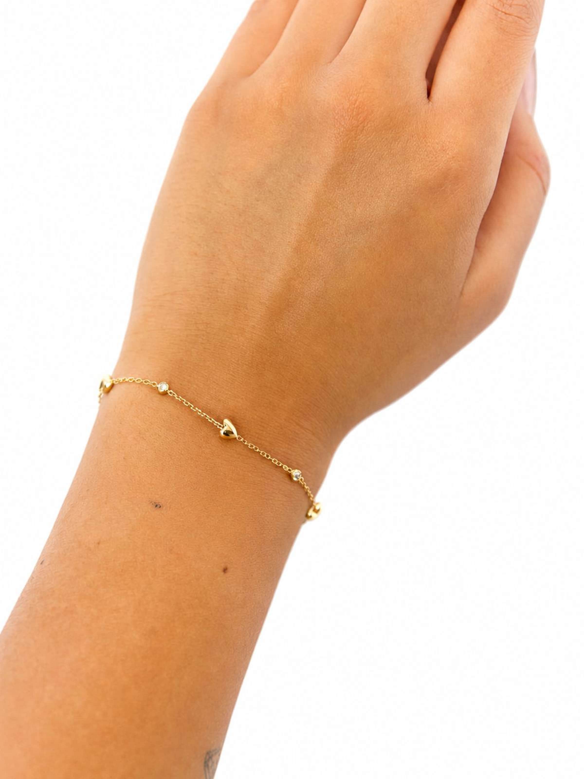 Cala Rose Armband 'Little Heart'‌‌‌‌‌‌‌‌ in Gold: Vorderseite