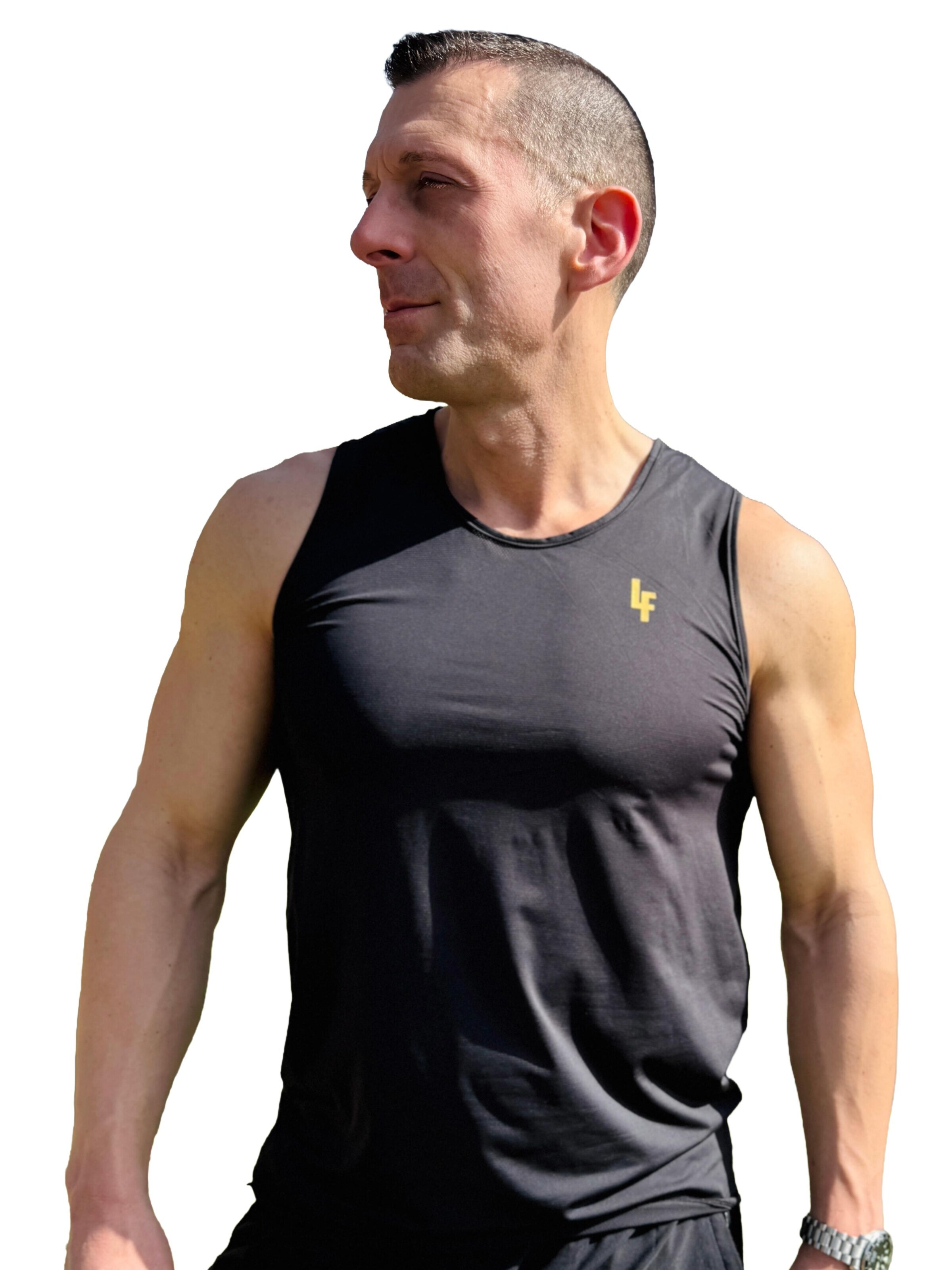 LUXFEEL Funktionsshirt 'Tanktop MAN-U'‌‌‌‌‌‌ in S in schwarz, Produktansicht