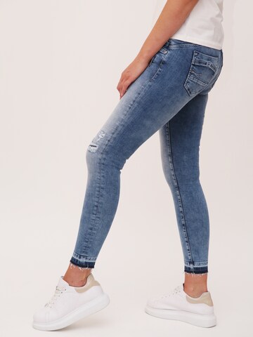 Miracle of Denim Skinny Jeans 'Suzy' in Blau