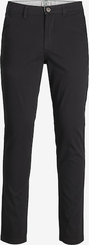 Jack & Jones Plus - Slimfit Calças chino 'Marco Dave' em preto: frente