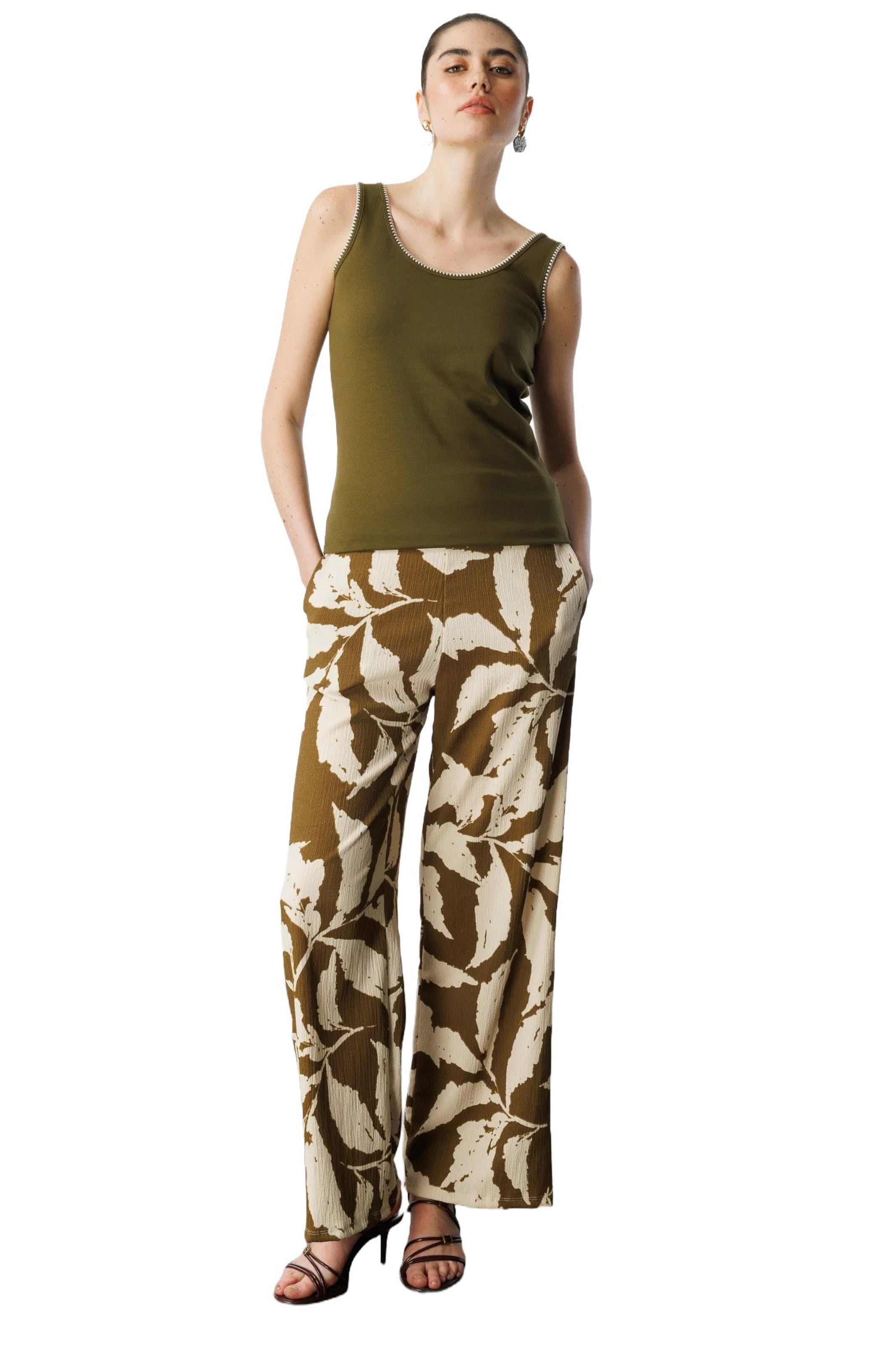 No Matter What Wide Leg Hose in Grün