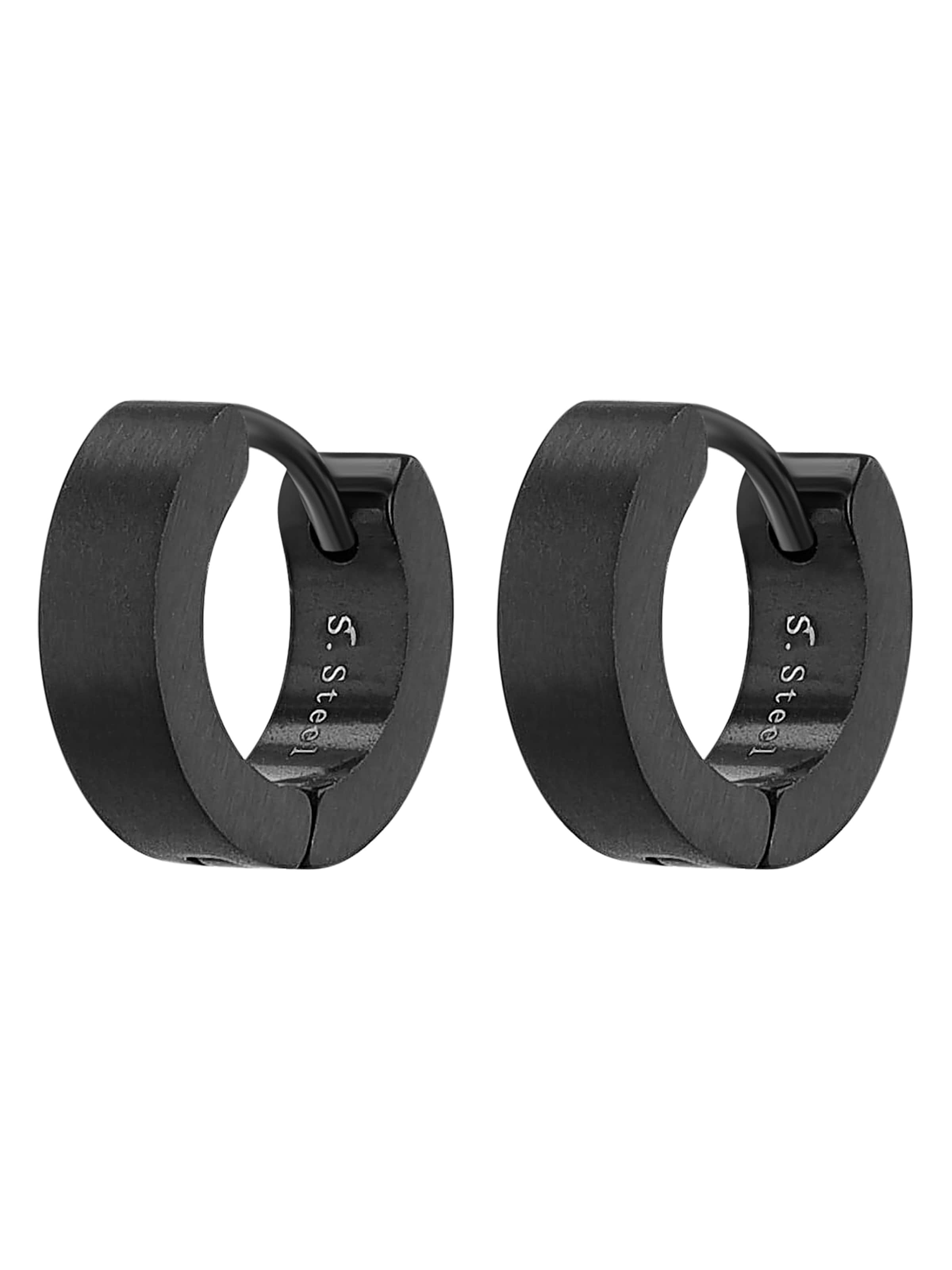 Akzent Earrings 'Erik, langlebig' in Black: front