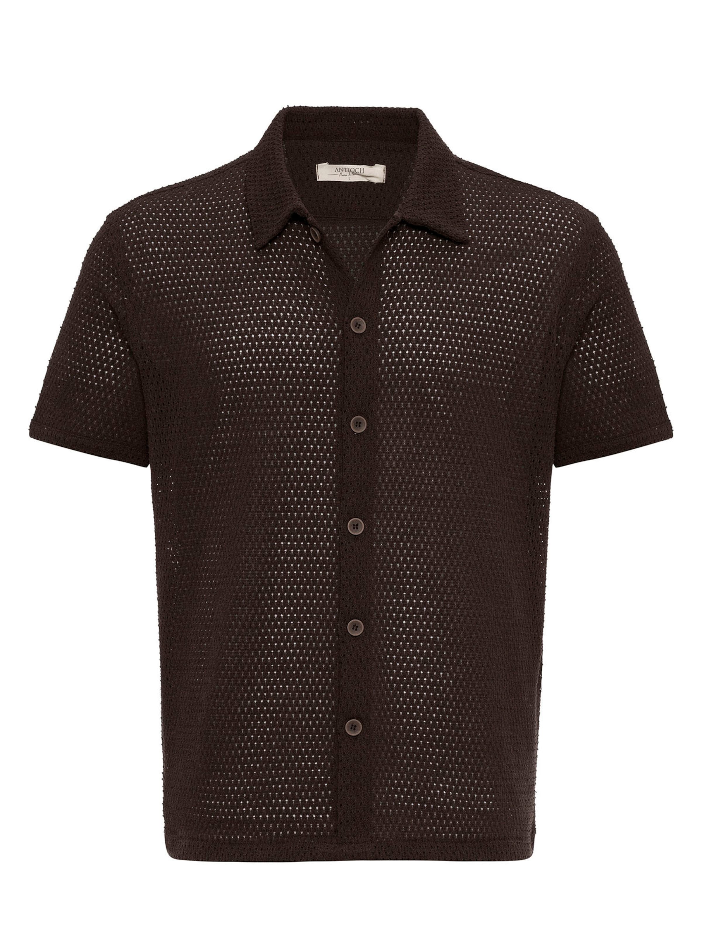 Comfort fit Camicia di Antioch in marrone: frontale
