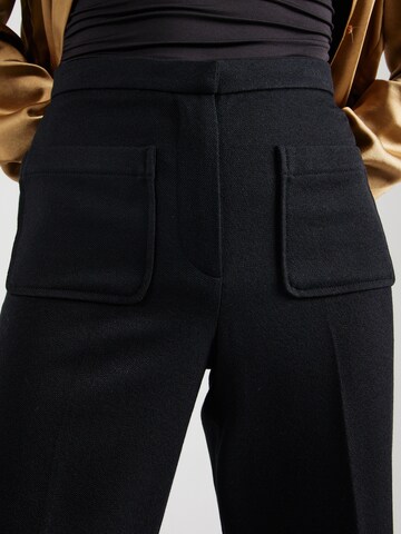 sessun Wide leg Pantalon 'ALBERWOOL' in Zwart
