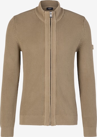 JOOP! Jeans - Cárdigan ' Hajor ' en marrón: frente