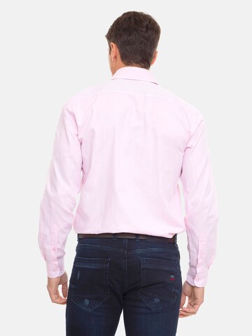 Sir Raymond Tailor Regular fit Button Up Shirt 'Tunusia' in Pink