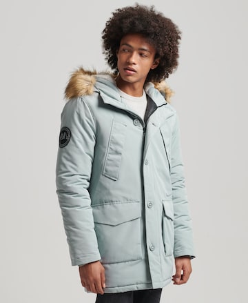 Superdry Winterparka 'Everest' in Blauw: voorkant