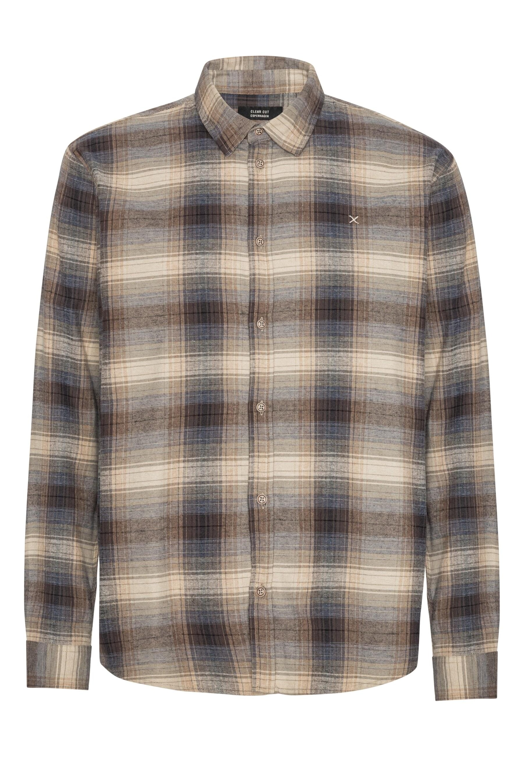 Clean Cut Copenhagen Regular fit Overhemd 'Dylan' in Beige: voorkant