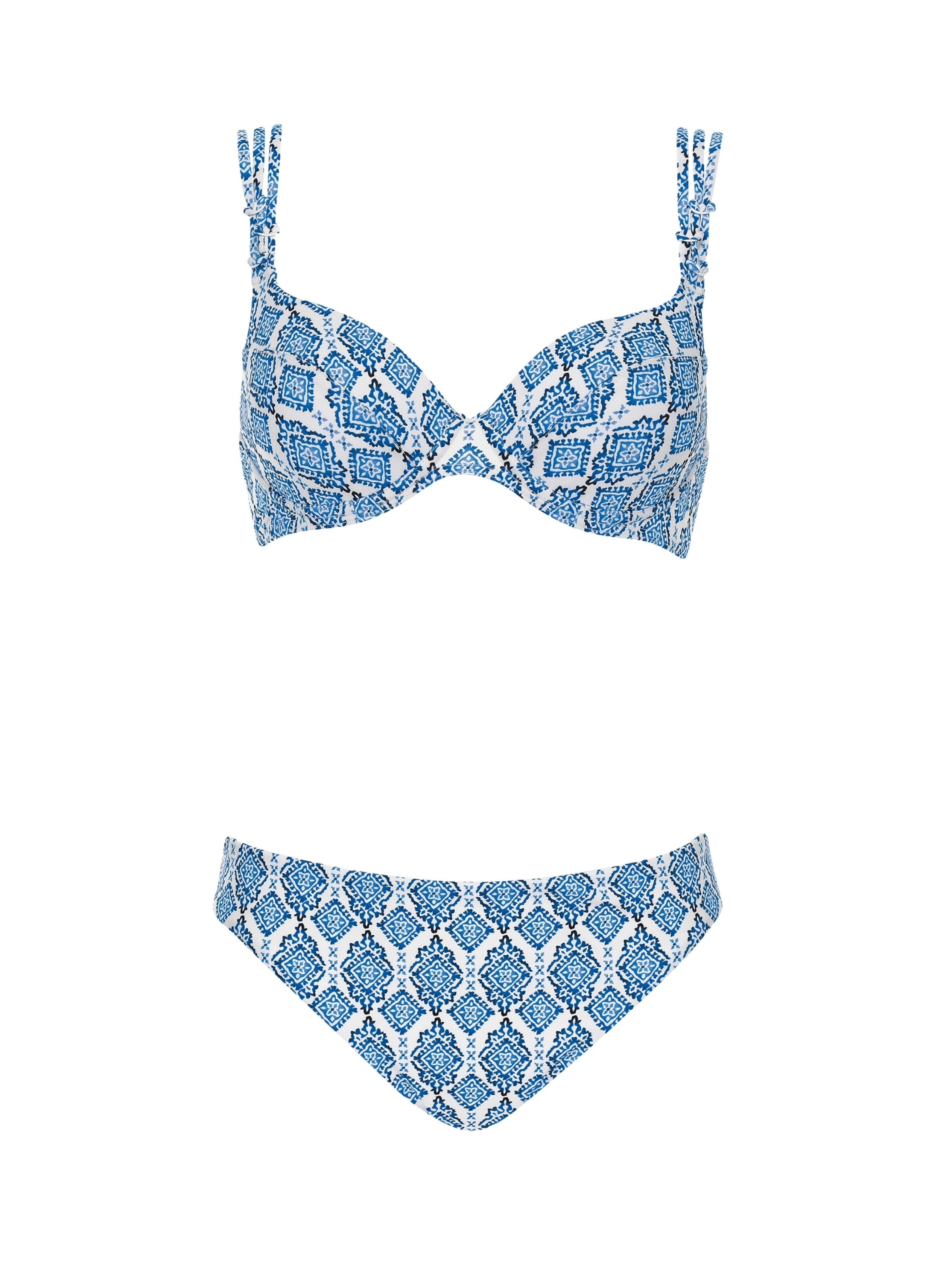 SUNFLAIR Bustier Bikini i blå: forside