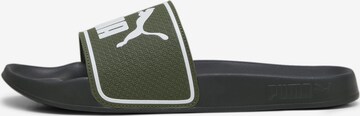 PUMA Mules in Green: front