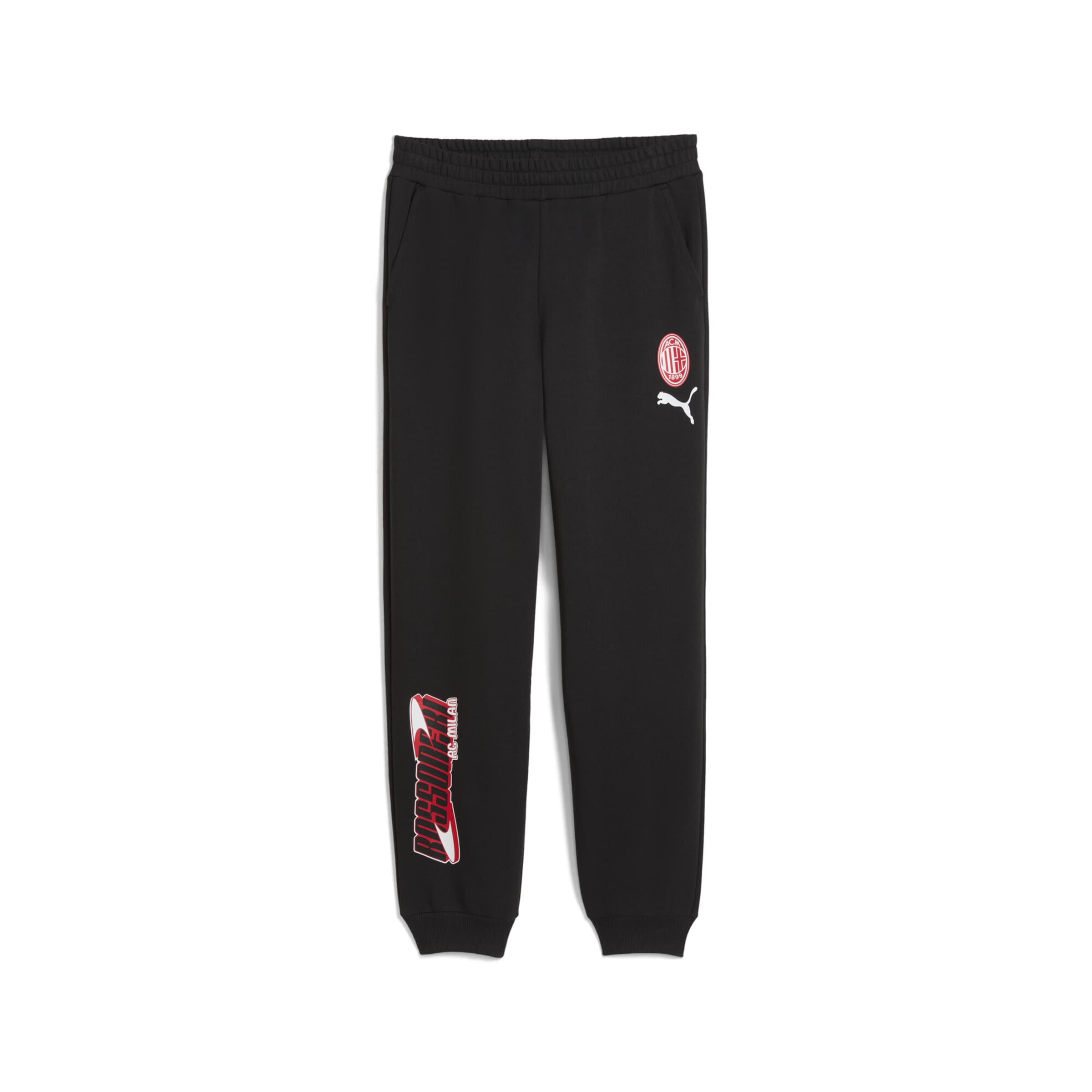 PUMA Tapered Sportbroek in Zwart: voorkant