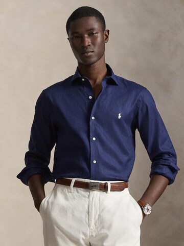 Polo Ralph Lauren Средняя посадка Рубашка в Синий: спереди