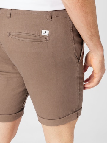 JACK & JONES Štandardný strih Chino nohavice 'DAVE' - Hnedá