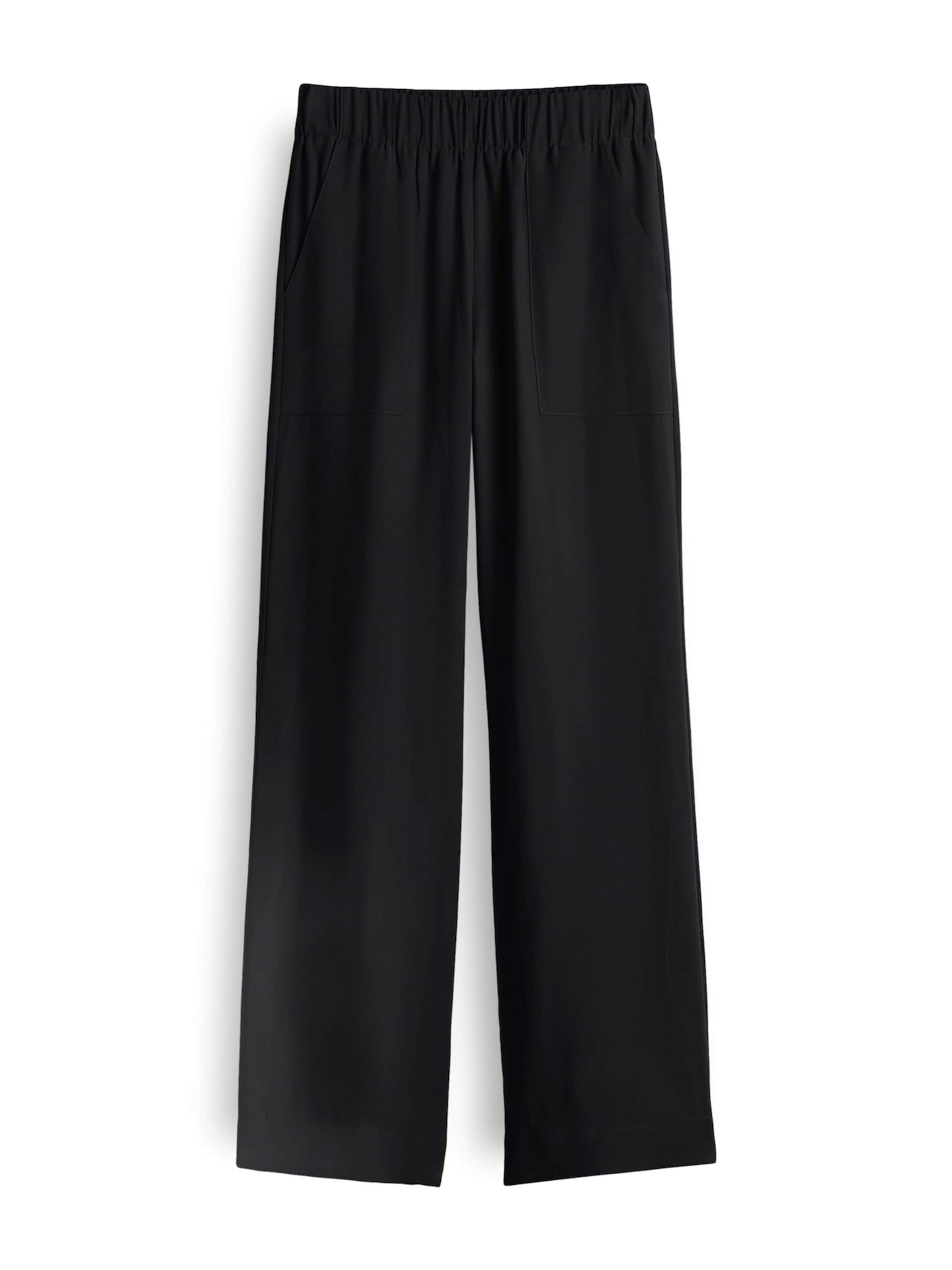Wide Leg Pantalon 'Marou' OPUS en noir : devant