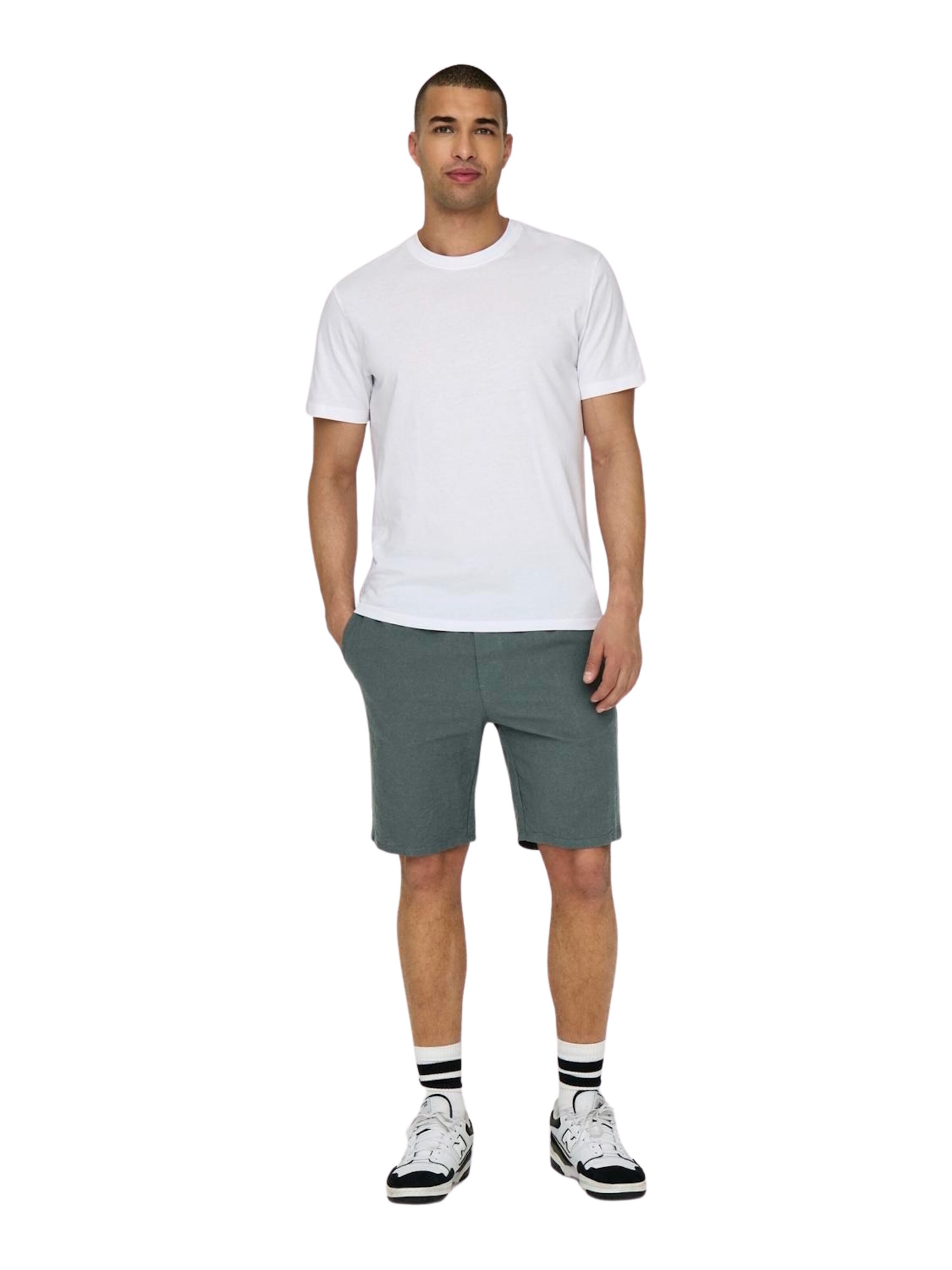 Only & Sons Loosefit Broek in Grijs: voorkant